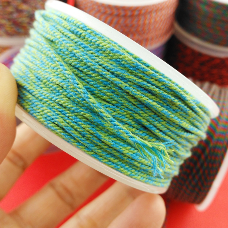 Bingyingge Cuộn Dây Cotton 18 Sợi Xỏ Hạt Làm Trang Sức Phong Cách Dân Tộc DIY