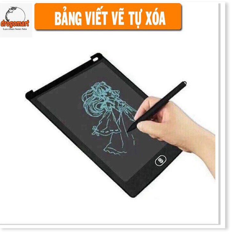 ( FREESHIP 99K ) Bảng viết vẽ thông minh LCD tự xóa chỉ bằng một nút bấm size 8,5 inch (kèm video)