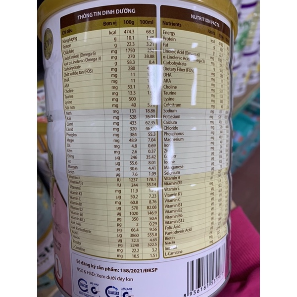 Sữa Master A+ infant 900g date mới