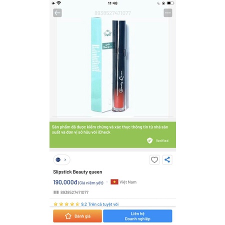 Body Trắng Da cấp Ẩm Beauty Queen_Tặng Kem Thâm Mụn Nám