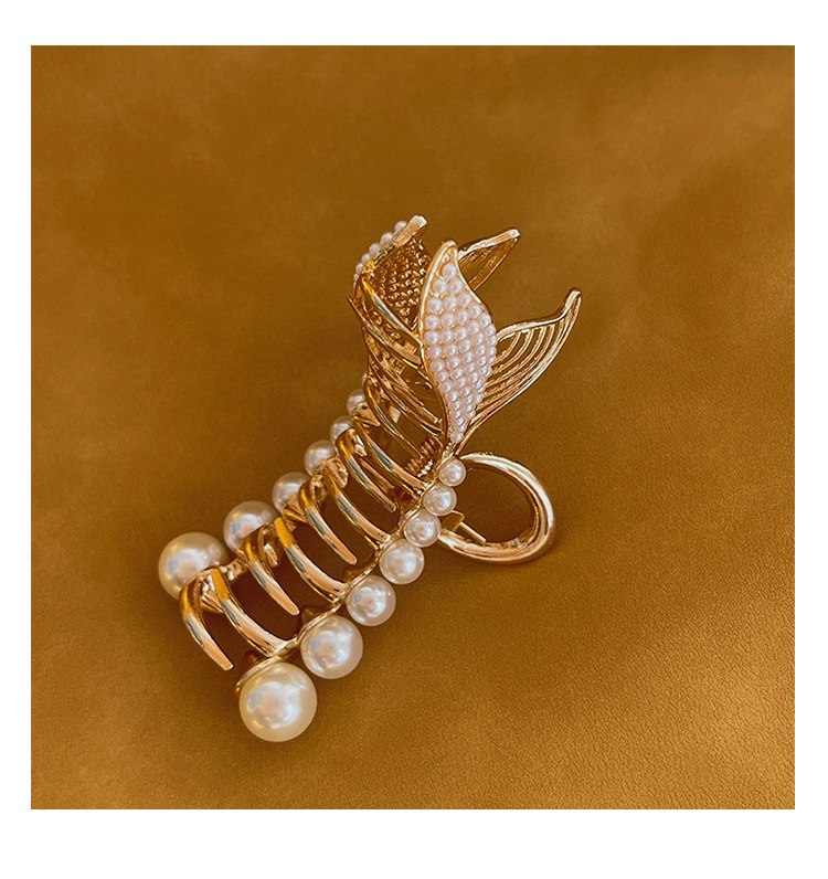 Kẹp Tóc Hình Đuôi Cá Đính Ngọc Trai Xinh Xắn Cho Nữ