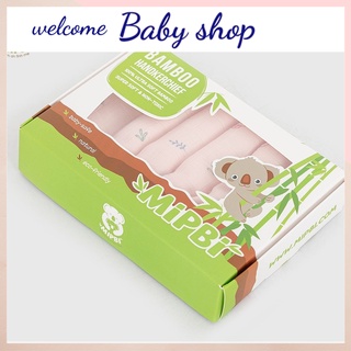 Khăn sữa cao cấp Mipbi 3 lớp 100% sợi tre mềm mại, kháng khuẩn HM28 (Hộp 6 chiếc) [ hayebabyshop]