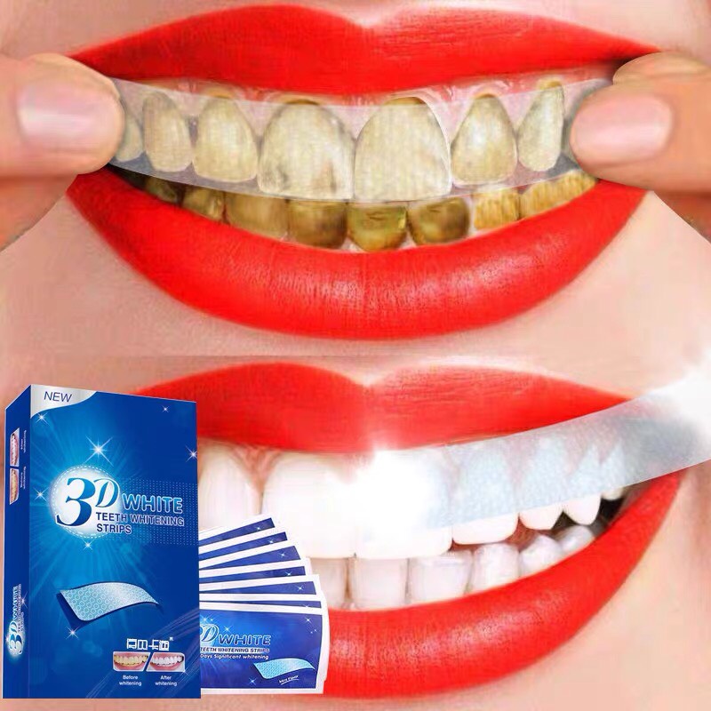 1 Hộp 7 Miếng dán trắng răng tiện lợi 3D White Teeth Whitening Strips LYYOGA A57-1HOP