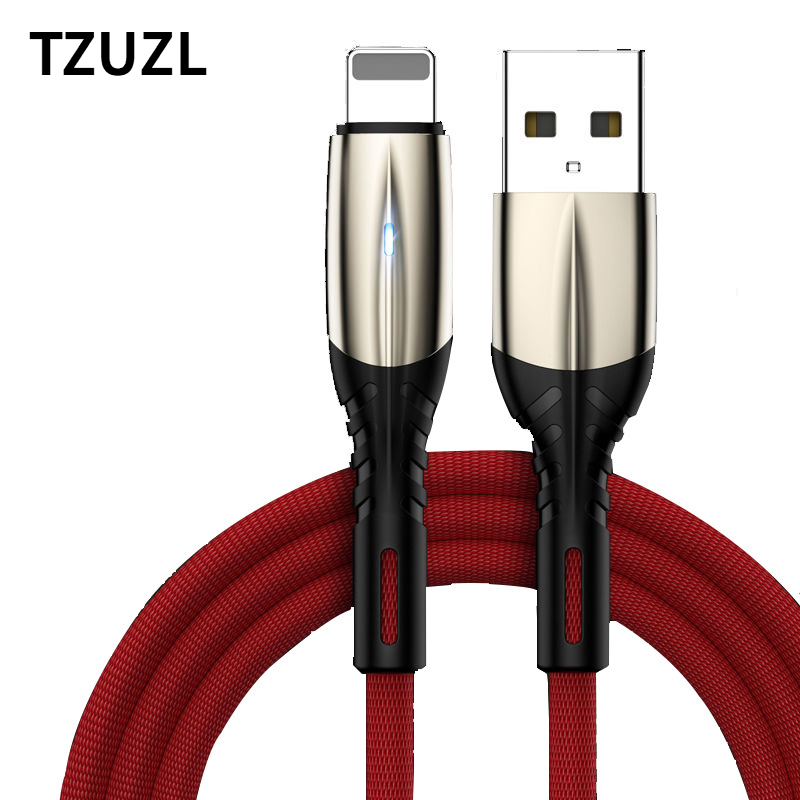 Cáp Sạc Nhanh Tzuzl 5a Micro Usb / Type-C Có Đèn Led Cho Iphone Android Phone 1m