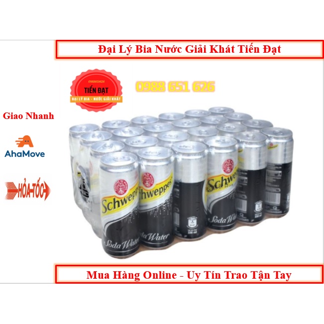 Thùng 24 Lon Soda Schweppes 330ml