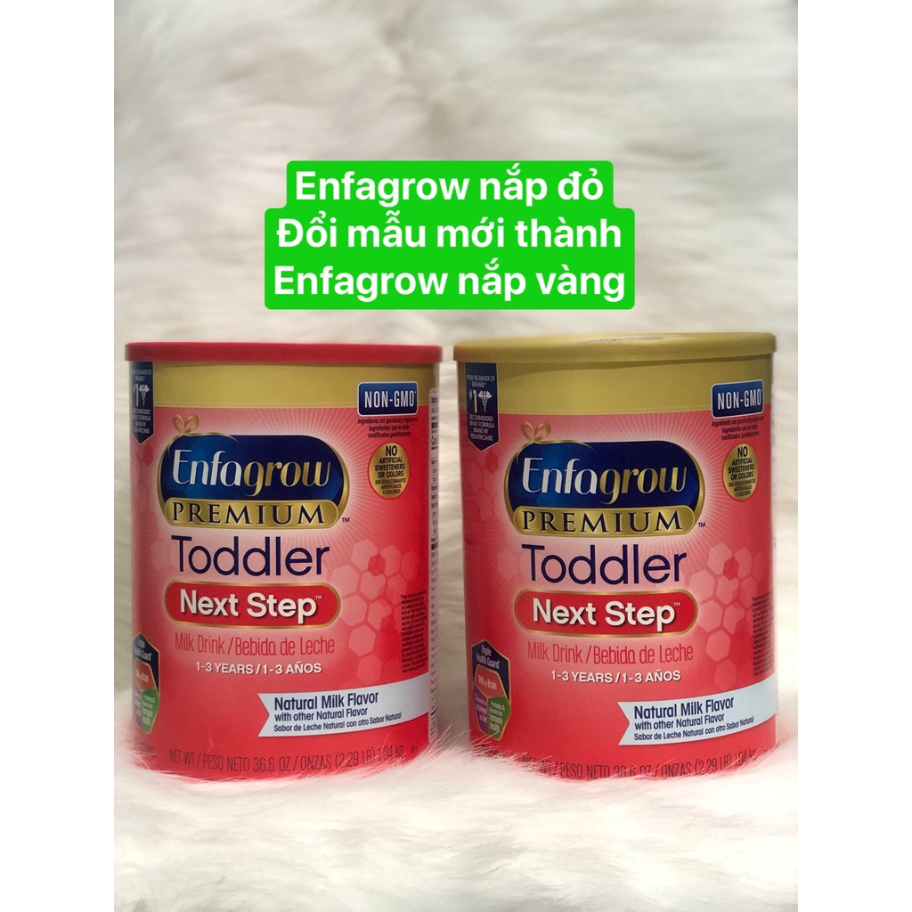 Mẫu cũ Sữa Enfagrow Nắp đỏ / Nắp Vàng 1.04kg Mỹ