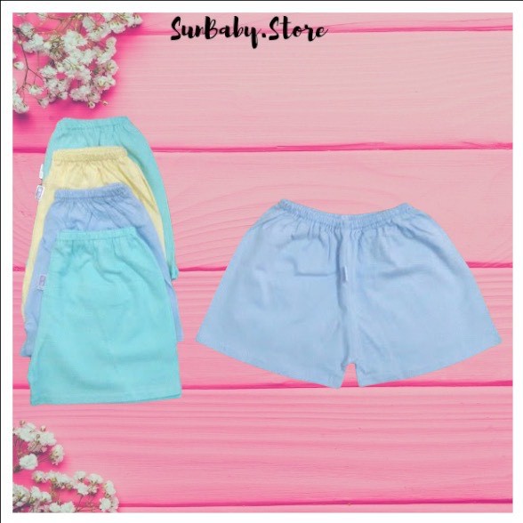 Bộ 10 quần cộc, ngắn sơ sinh Bossini màu cho bé từ 3-17kg, quần chục.