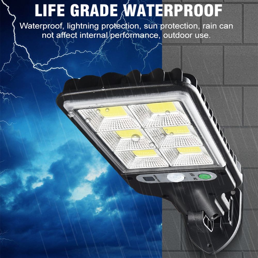 Đèn Led An Ninh Năng Lượng Mặt Trời Cảm Biến Chuyển Động Pir Chống Thấm Nước Với 3 Chế Độ Chiếu Sáng Ngoài Trời