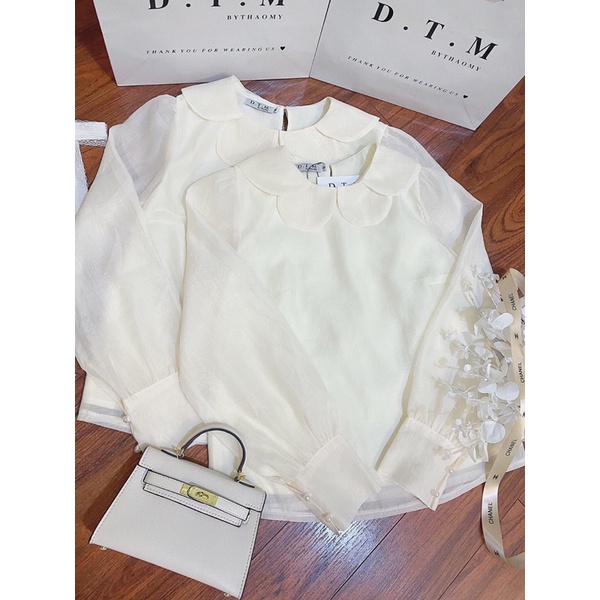 Flower Shirt - Sơ mi cổ bèo hoa
