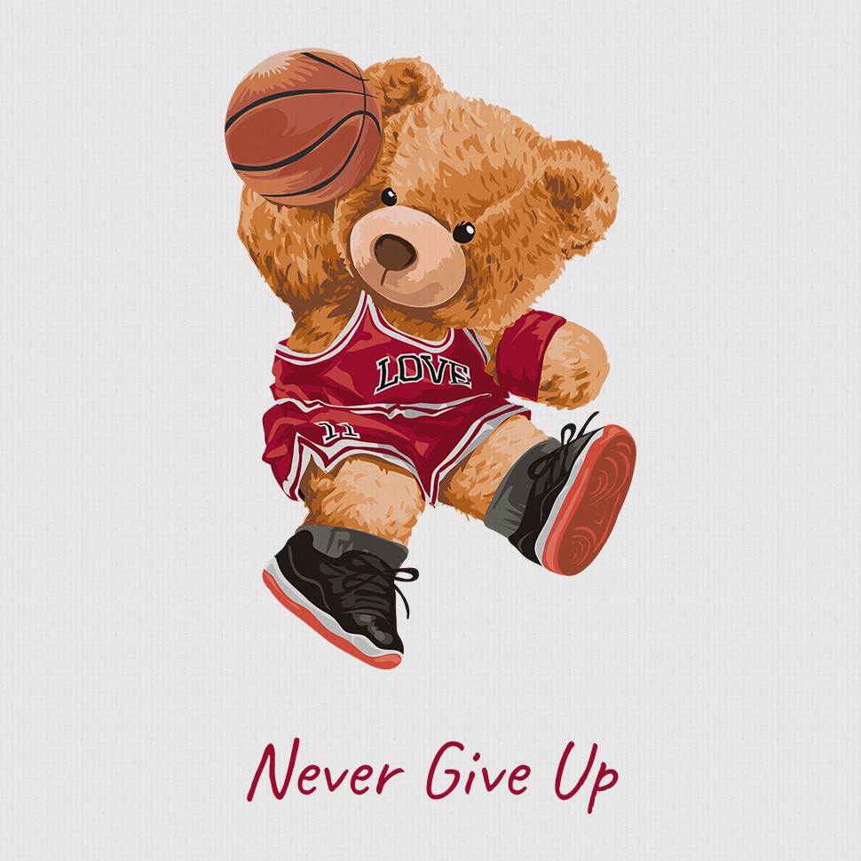 Áo Thun Nam MYO Vải Cotton In Hình Teddy BASKETBALL 2665