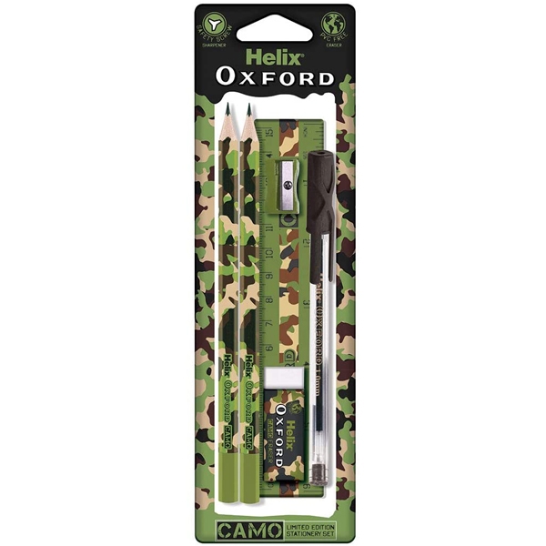 Bộ Dụng Cụ Học Sinh Camo Helix 981741 - Xanh - Helix