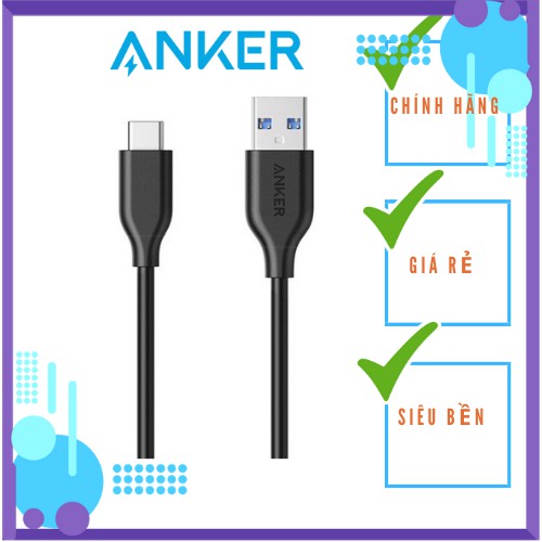 Cáp Type C Anker hỗ trợ sạc nhanh 0.6m