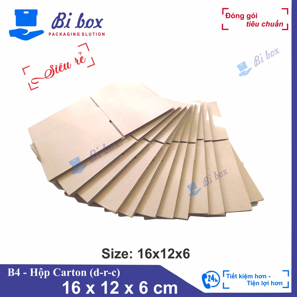 Hộp Carton 16x12x6 - Thùng Giấy Carton Giá Rẻ