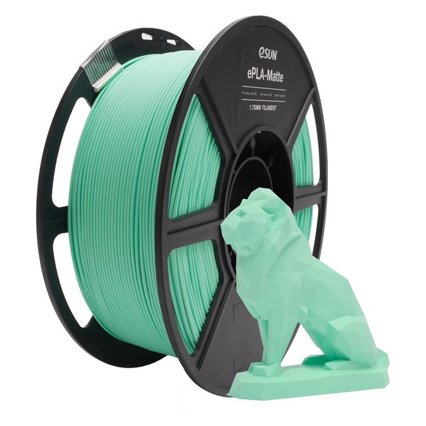 Bạc hà Green eSUN ePLA-Matte 1.75mm Máy in 3D Chất liệu in dây tóc Độ chính xác kích thước + / - 0,0