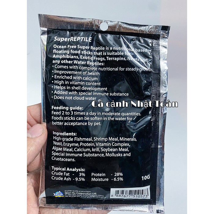 GÓI THỨC ĂN CHO RÙA SUPER SEPTILE OCEAN FREE 10G