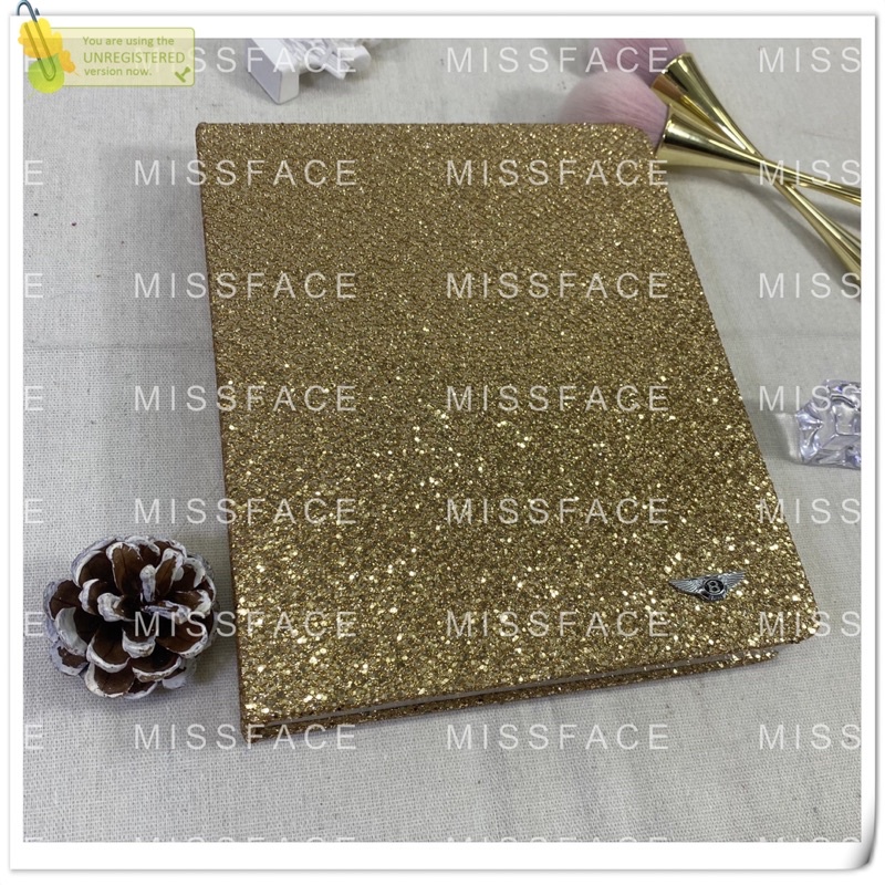 sổ trưng mẫu móng bìa kim tuyến lấp lánh _120 ô