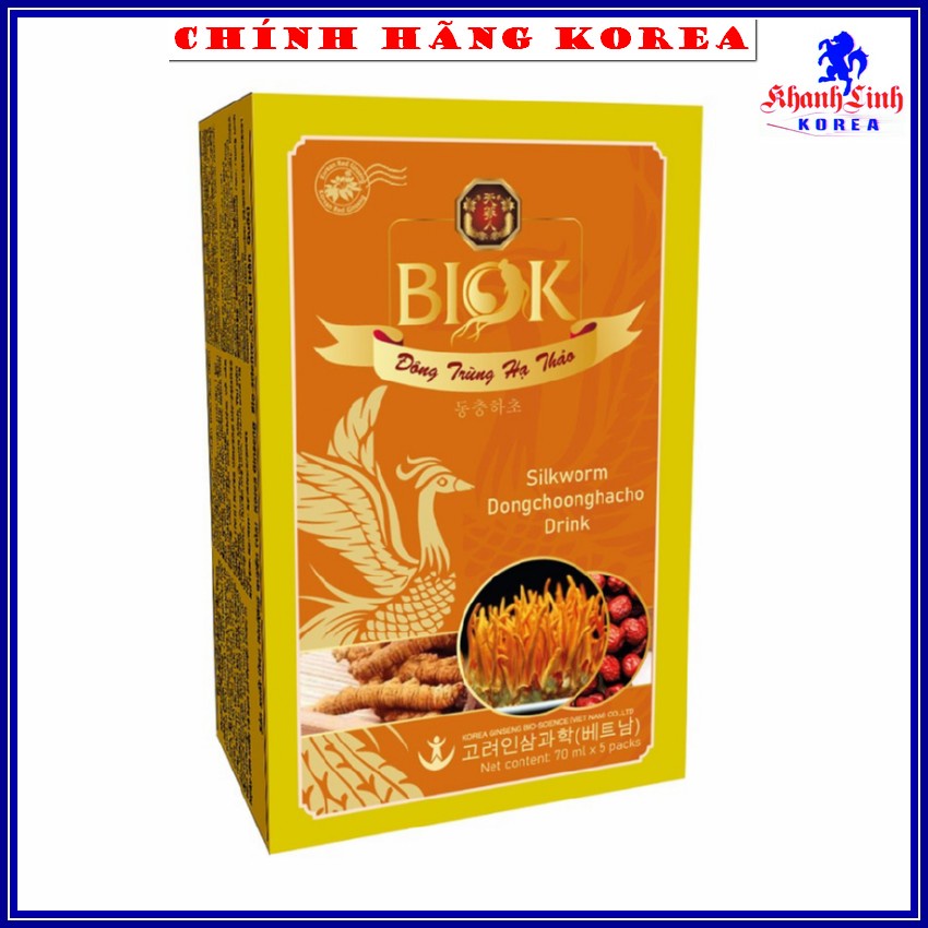 Nước đông trùng hạ thảo Biok hàn quốc, hộp 30 gói - Tăng đề kháng, giảm stress, phòng ung thư - khanhlinh