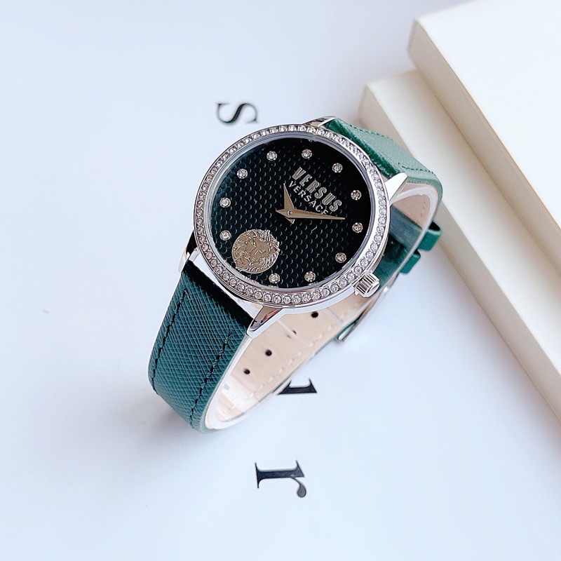 Đồng hồ nữ dây da Versus by Versace Dial Green New Model