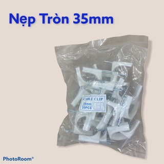 Nẹp tròn 35mm .nẹp dây điện 1 gói gồm 20 cái