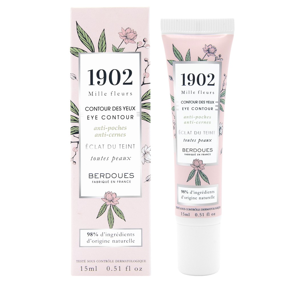 Kem dưỡng giúp giảm quầng thâm, nếp nhăn, chống lão hóa vùng da quanh mắt Berdoues 1902Mille Fleurs Eye Contour 15ml