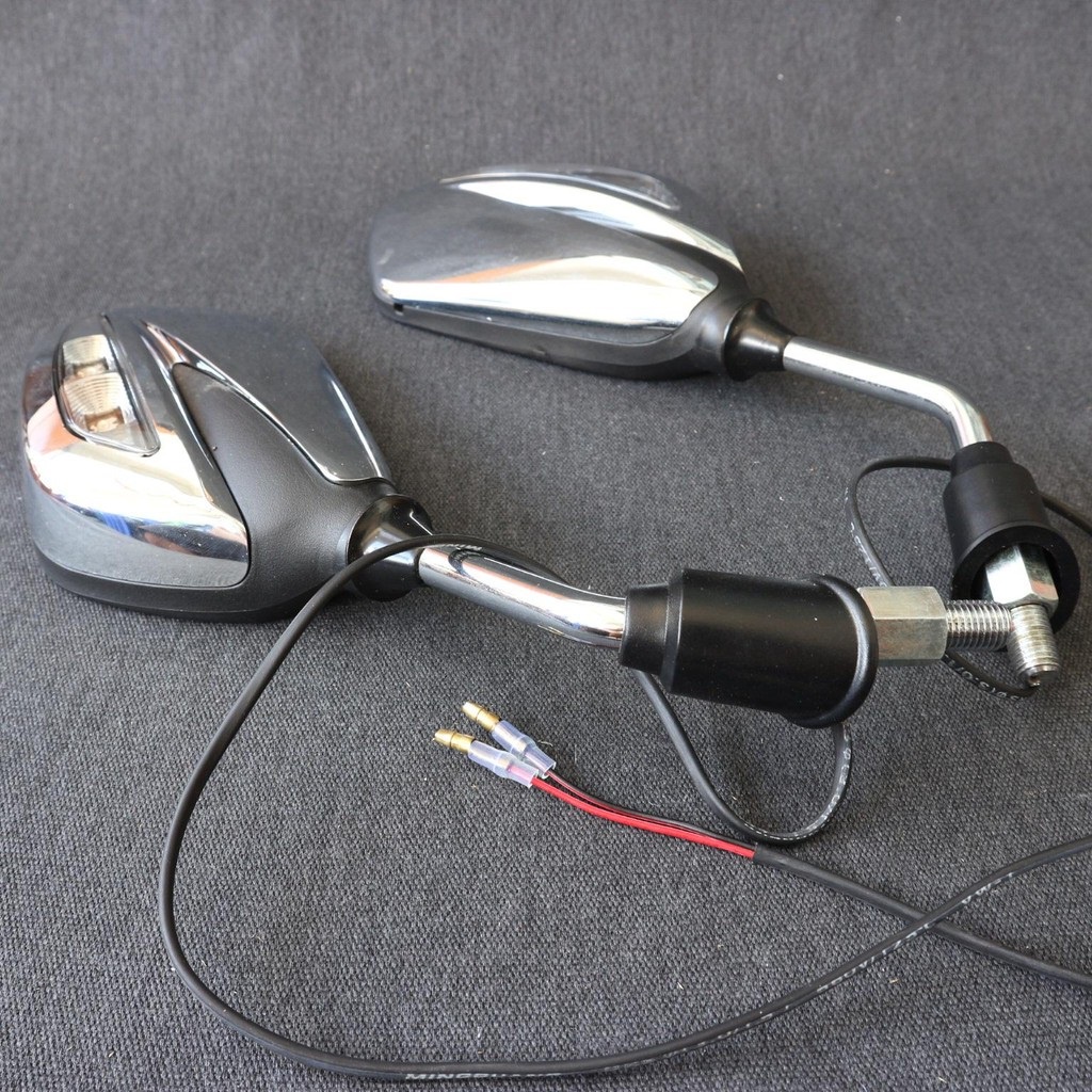 KÍNH CHIẾU HẬU XE MÁY, GƯƠNG CHIẾU HẬU XE MÁY CÓ TÍCH HỢP ĐÈN LED XI NHAN GẮN CÁC DÒNG XE HONDA YAMAHA