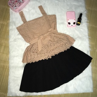 Set ren và quần giả váy giang zozo
