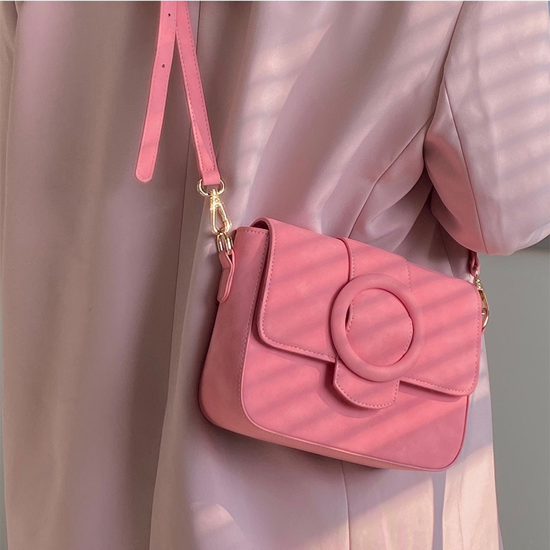 IELGY Túi Đeo Chéo Vai Hình Vuông Nhỏ Màu Hồng Hoa Anh Đào Macaron Trái Tim Cho Nữ