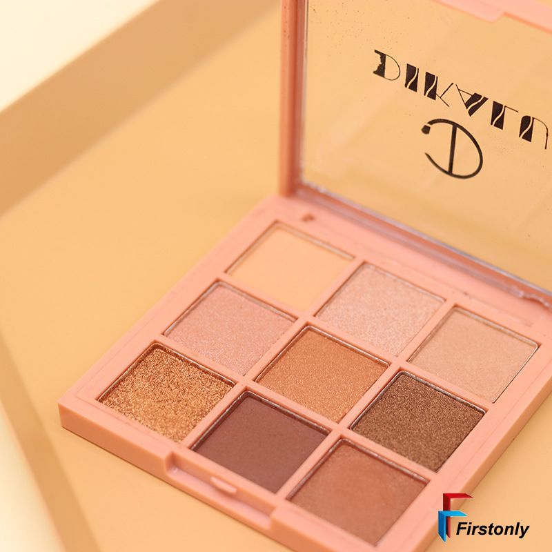 Bảng phấn mắt DIKALU 9 màu lì và ánh ngọc trai kết hợp trang điểm ấn tượng
