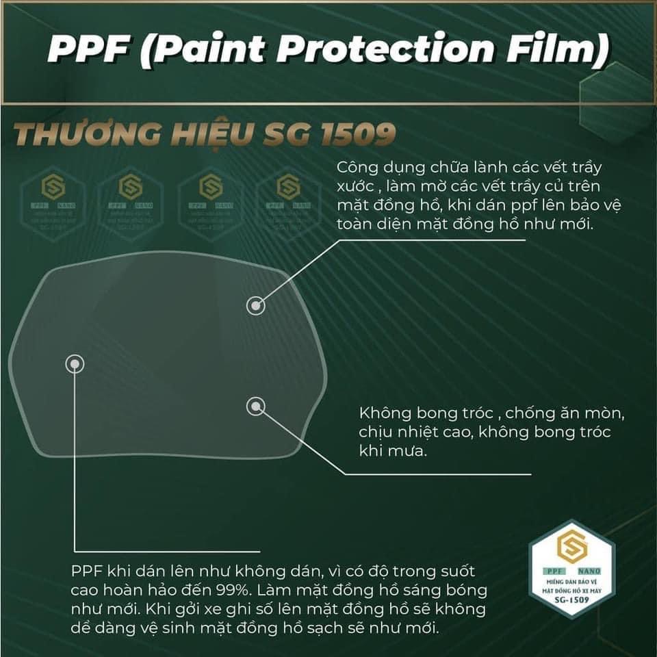 Ppf exciter 155, miếng dán ppf mặt đồng hồ xe exciter 155 vva, bảo vệ và chống trầy toàn diện mặt đồng hồ xe yamaha