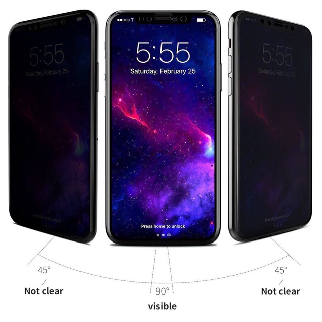 Kính cường lực full màn chống nhìn trộm cực tốt đủ mã từ 6 - Xs Max