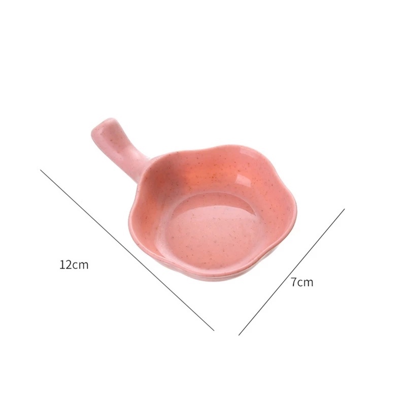 Đĩa Đựng Nước Sốt/ Gia Vị Bằng Lúa Mạch Có Tay Cầm Đa Năng Tiện Dụng Cho Gia Đình