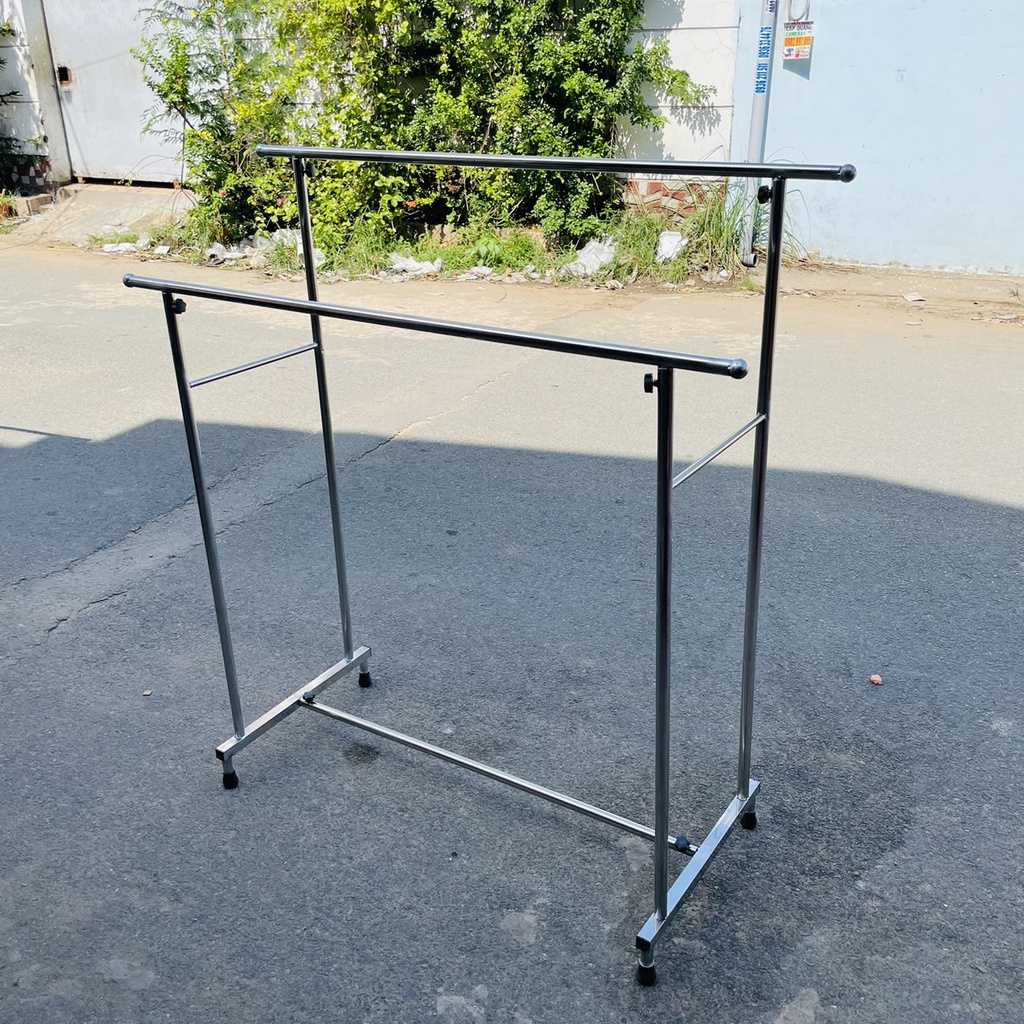 Sào phơi đồ inox chắc chắn, chân vuông cao cấp, treo quần áo