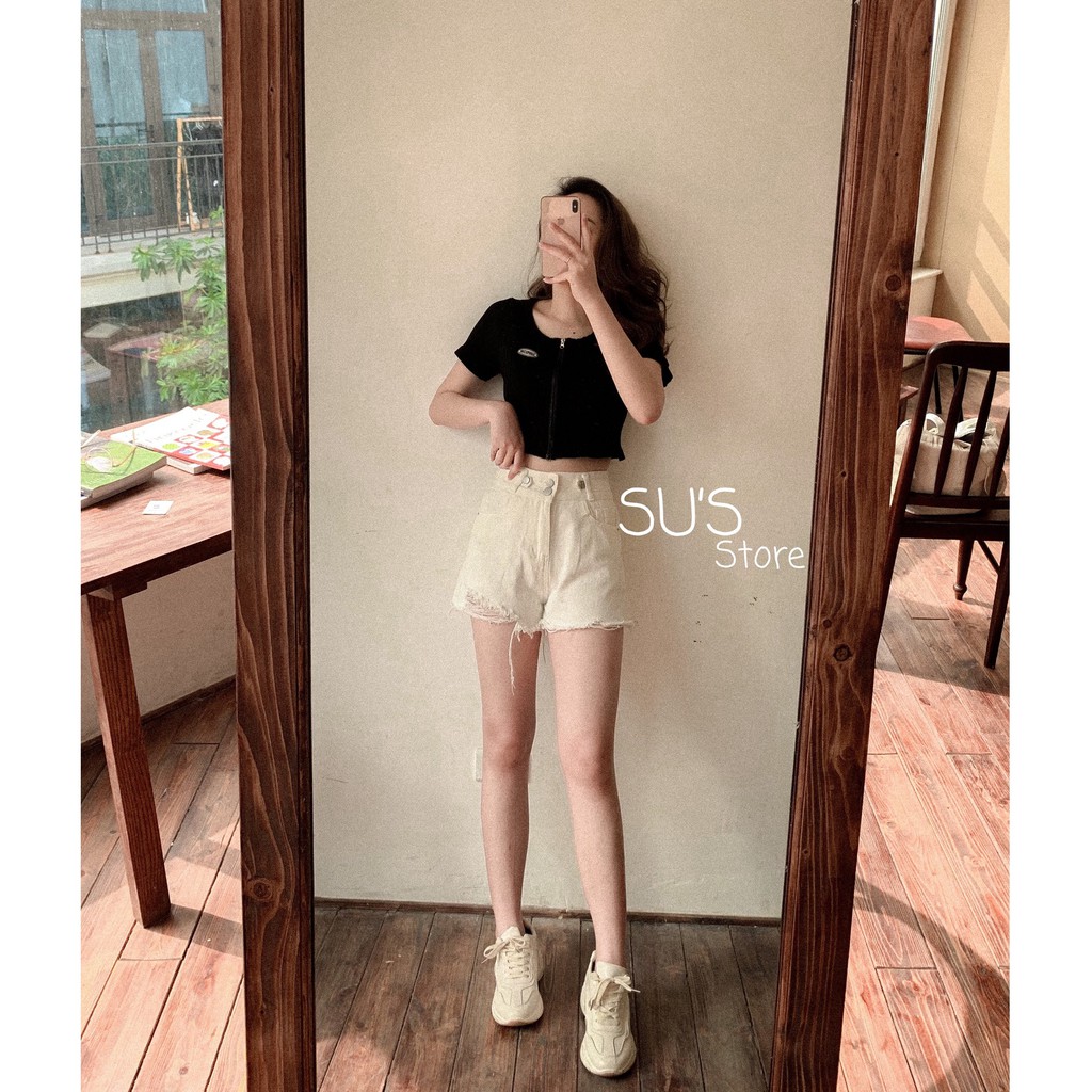 [Mã WASKT304 giảm 15% tối đa 30K đơn 99K] Áo croptop kéo khóa chữ Simpischic A1785 SUSTORE | BigBuy360 - bigbuy360.vn