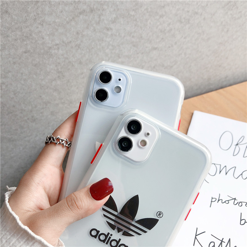 Ốp điện thoại silicone mềm trong suốt in hình logo ADIDAS thời trang cho Iphone 11 Pro Max X Xr 6 7 8 Plus