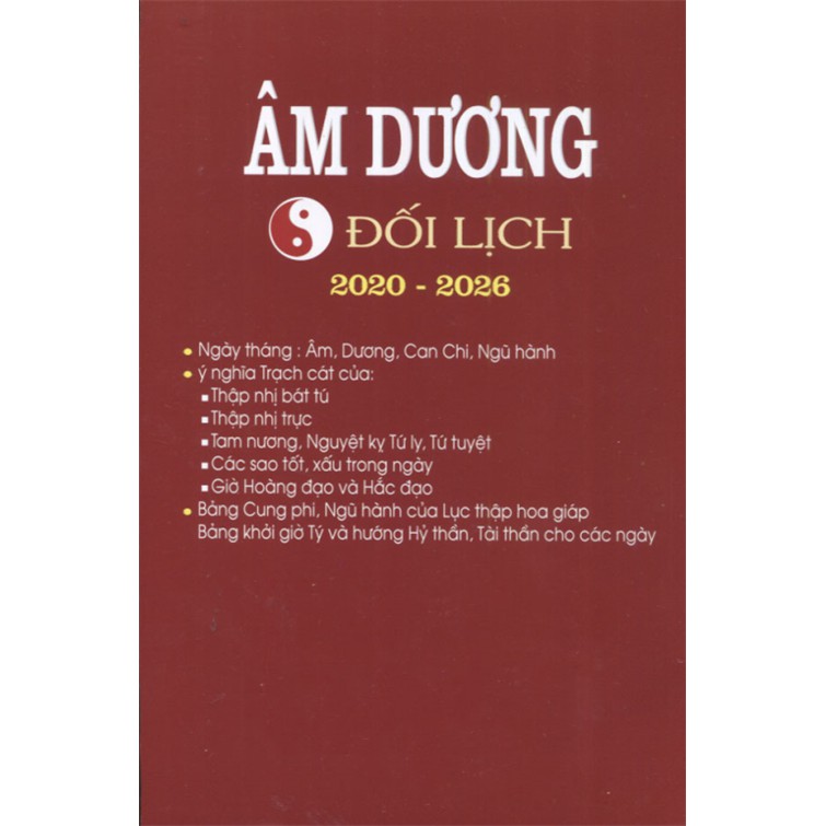 Sách - Âm dương đối lịch 2020-2026