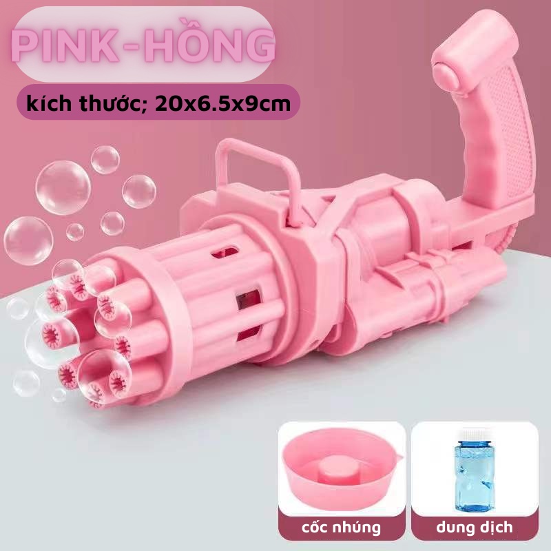 Súng Bắn Bong Bóng Xà Phòng 8 Nòng Siêu Mạnh, Siêu Ngầu Cho Bé REDTECH.