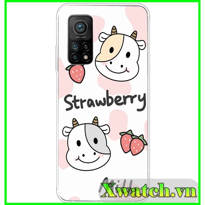 Ốp silicon in UV Xiaomi Redmi Note 11 4G Note 11S Redmi 10c họa tiết Bò sữa