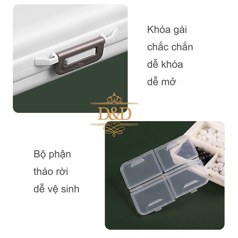 Hộp đựng thuốc du lịch 7 ngăn nhỏ gọn