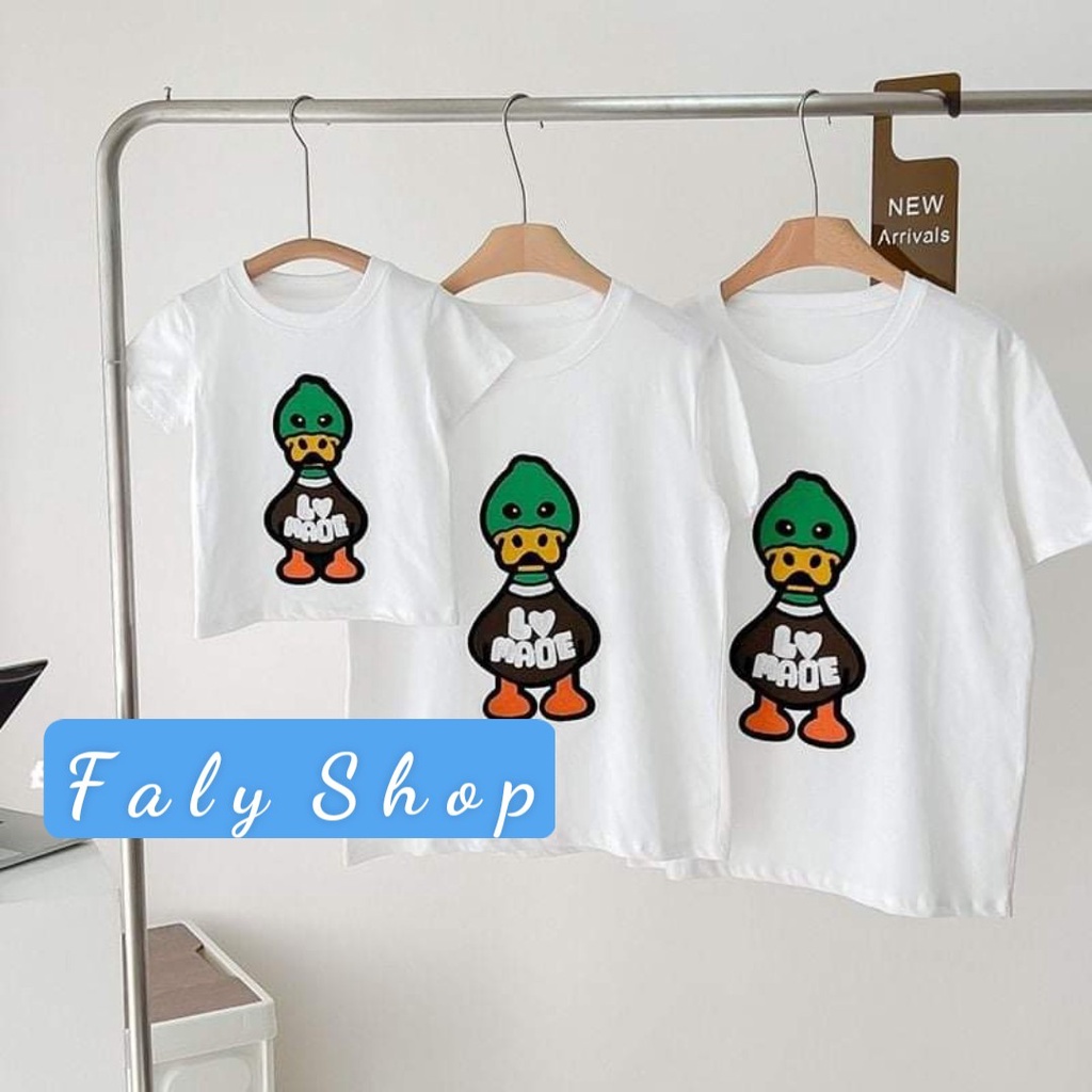 áo thun gia đình mẫu vịt xanh hot 2022.Familystore
