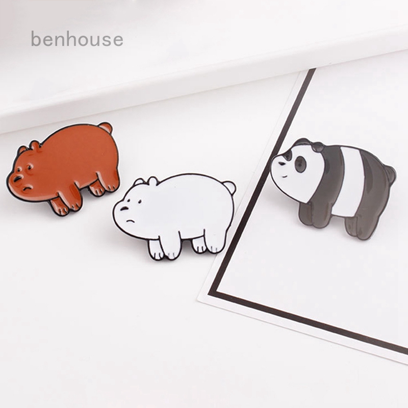 Huy Hiệu Cài Áo Kim Loại Hình Chú Gấu Dễ Thương