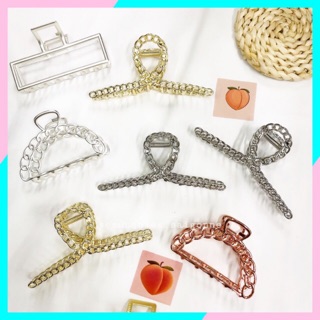 Kẹp tóc càng cua kim loại vintage