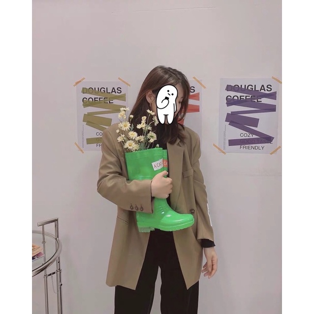 Áo khoác blazer cổ vest form rộng màu vintage