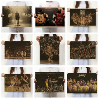 1 Tấm Áp Phích Dán Tường Trang Trí Hình NBA Los Angeles Lakers Kobe Bean Bryant LeBron James Derrick Rose Stephen Curry Kevin Durant