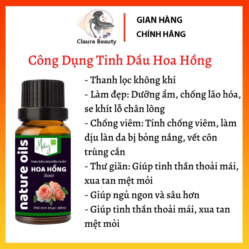 [HCM] Tinh Dầu Thiên Nhien, Nguyên Chất 100%, Tinh Dầu Xông Phòng, Tinh Dầu Đuổi Muỗi, Tinh Dầu Thư Giãn CLAURA BEAUTY