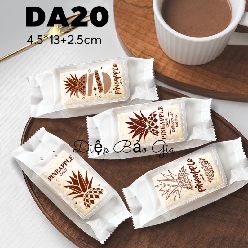 Túi đựng bánh dứa Chữ Nâu DA20 (100c)