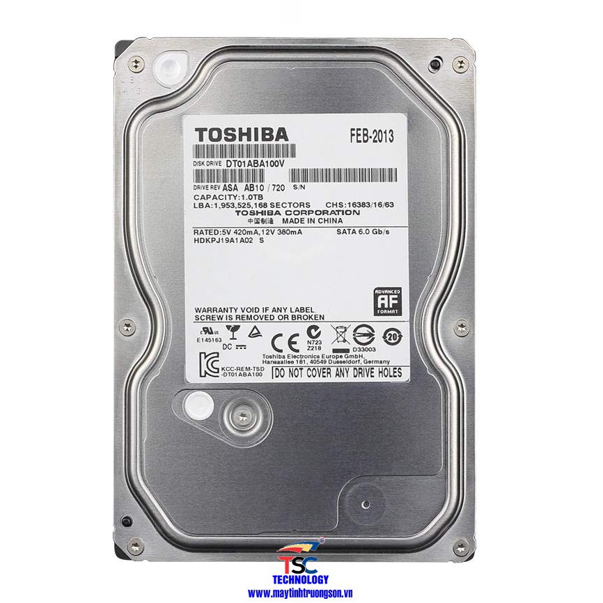 Ổ cứng Toshiba HDD 1Tb 1000Gb | Dùng Cho Máy Tính Bàn Chính Hãng Bảo Hành 24 Tháng