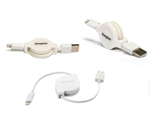 Cáp rút Lightning Energizer 80cm màu trắng - C31UBLIREWH4