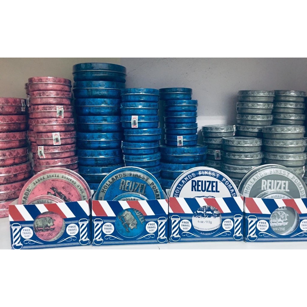 Pomade vuốt tóc Reuzel Blue + Tặng Reuzel Grooming Tonic 20ml + Tặng Lược Chaoba