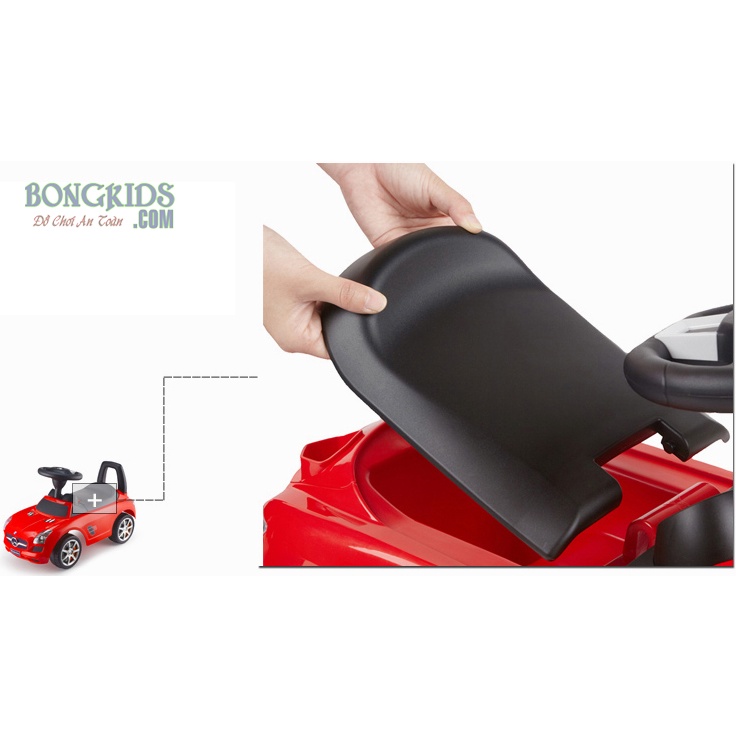 Xe ô tô chòi chân, bám tập đi Mercedes 332 cho bé 1-4 tuổi màu đỏ, trắng có nhạc còi vui nhộn