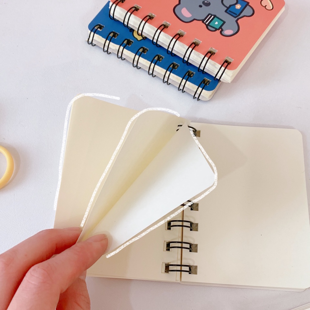 Sổ tay ghi chú mini lò xo bỏ túi họa tiết dễ thương YOS